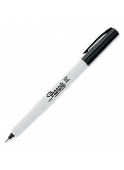 Sharpie 37001 Ultra-Fine Permanent Marker, Ultra fine point, Black, Dozen